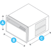Koldfront WAC25001W System Unit Dimensions